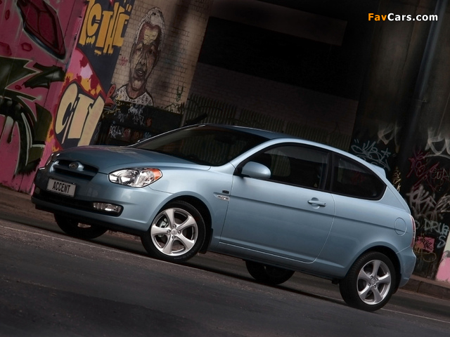 Hyundai Accent 3-door ZA-spec 2007–11 images (640 x 480)