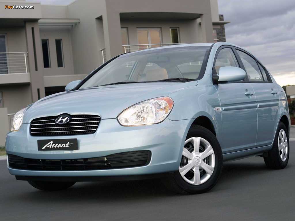 Images of Hyundai Accent Sedan AU-spec 2006–11 (1024 x 768)