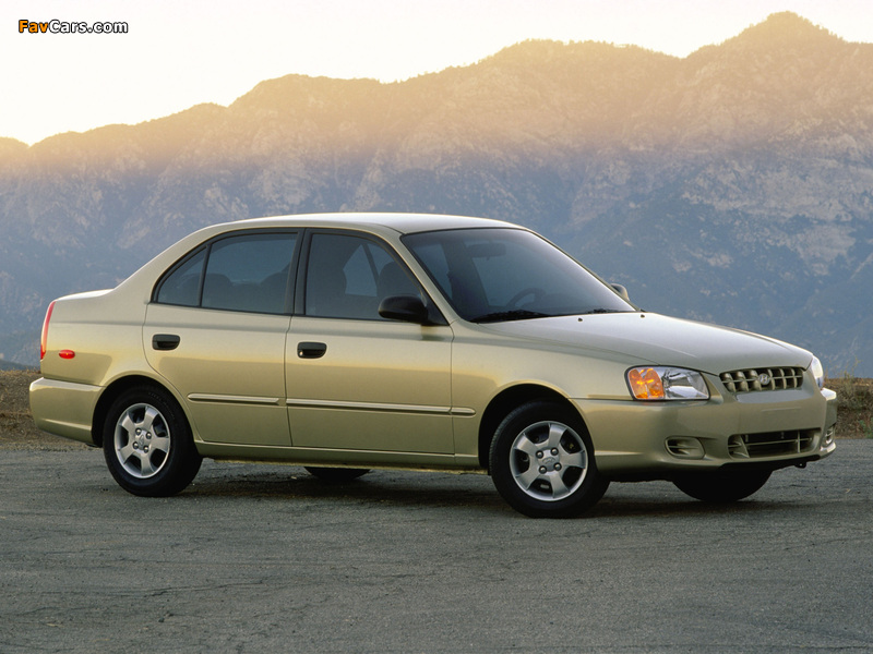 Pictures of Hyundai Accent Sedan US-spec 2000–03 (800 x 600)