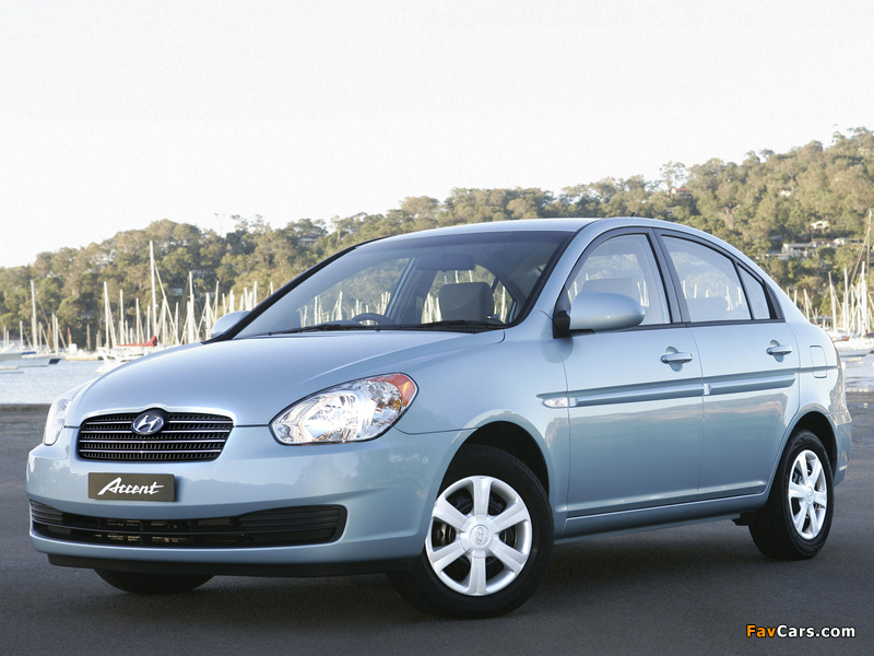 Pictures of Hyundai Accent Sedan AU-spec 2006–11 (800 x 600)