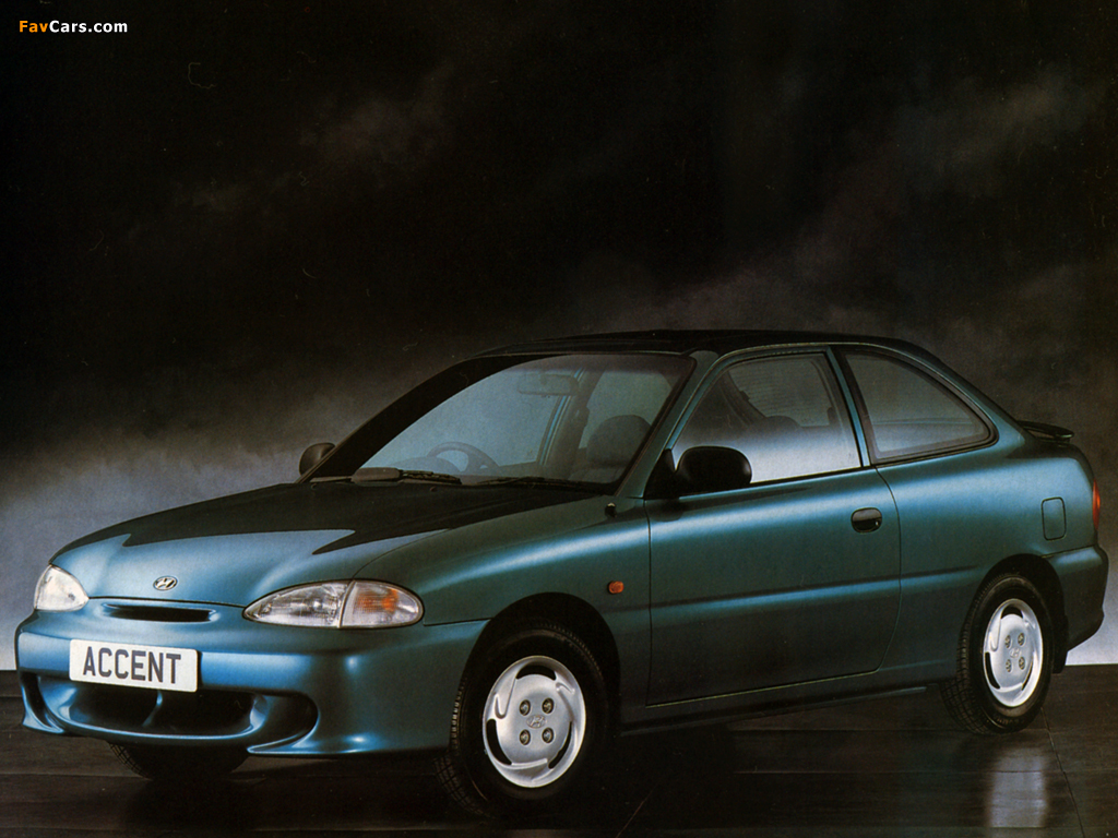 Hyundai Accent 3-door 1996–2000 wallpapers (1024 x 768)