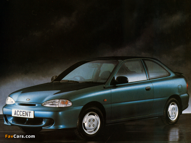Hyundai Accent 3-door 1996–2000 wallpapers (640 x 480)
