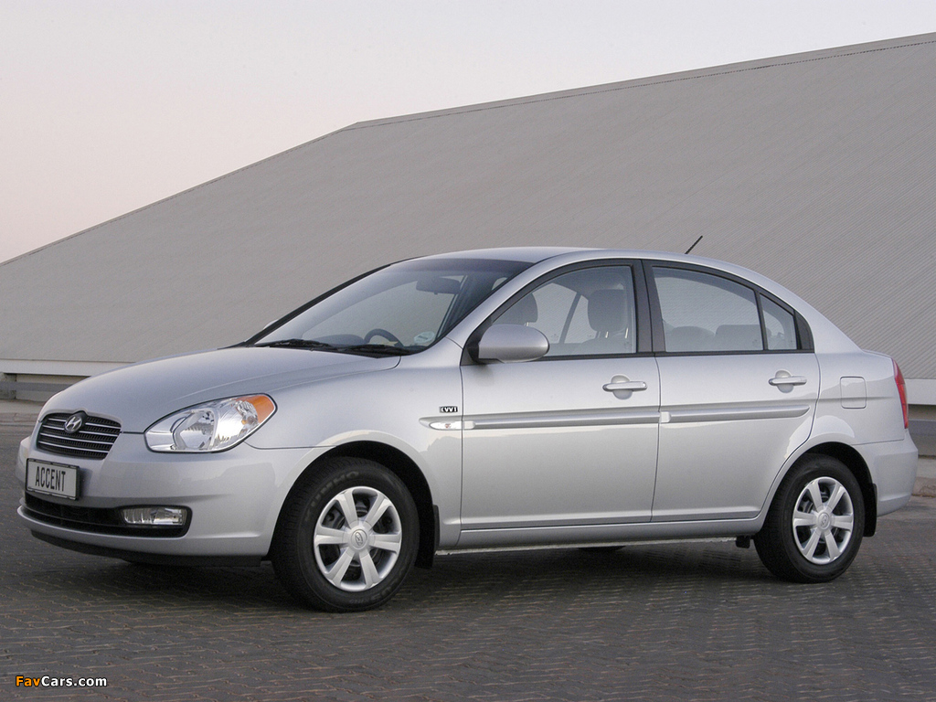 Hyundai Accent Sedan ZA-spec 2006–11 wallpapers (1024 x 768)