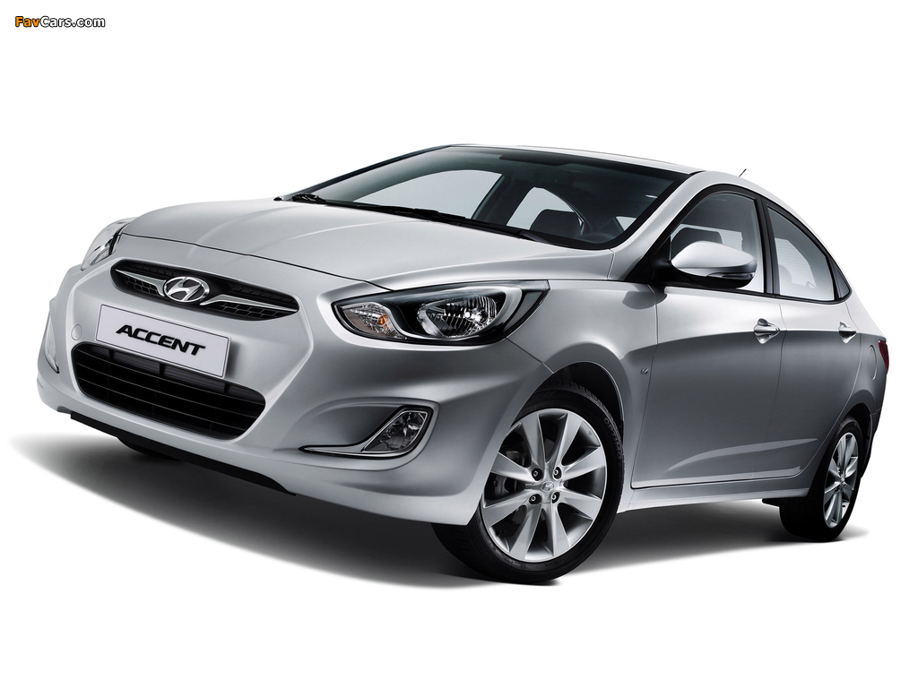 Hyundai Accent (RB) 2010 wallpapers (1024 x 768)