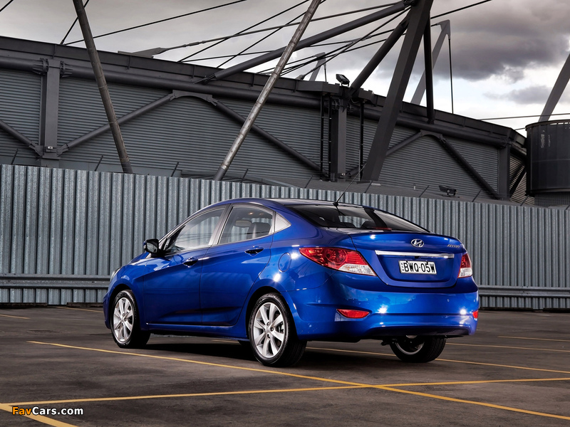 Hyundai Accent AU-spec (RB) 2011 wallpapers (800 x 600)