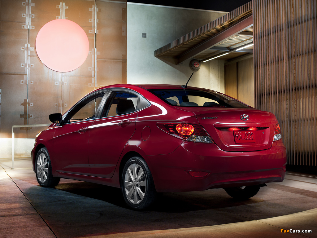 Hyundai Accent US-spec (RB) 2011 wallpapers (1024 x 768)