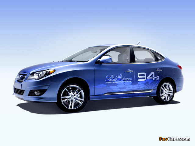 Hyundai Avante Hybrid LPI (HD) 2009 wallpapers (640 x 480)