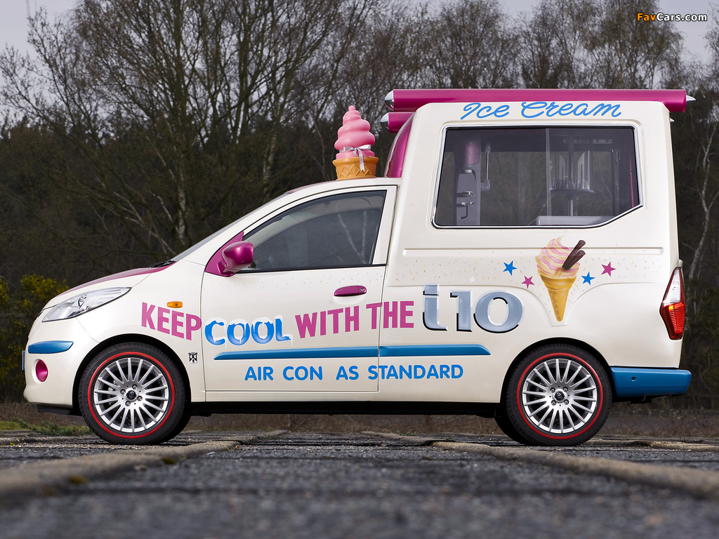 Hyundai i10 Ice Cream Van Show Car by Andy Saunders 2008 wallpapers (1024 x 768)