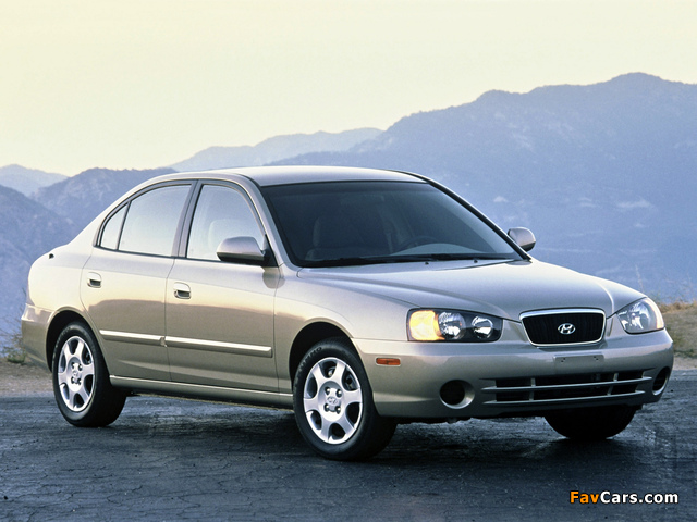 Hyundai Elantra Sedan US-spec (XD) 2000–03 wallpapers (640 x 480)