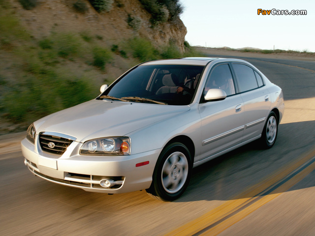 Hyundai Elantra Sedan US-spec (XD) 2003–06 wallpapers (640 x 480)