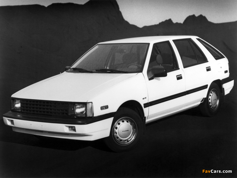 Hyundai Excel 5-door (X1) 1985–89 images (800 x 600)
