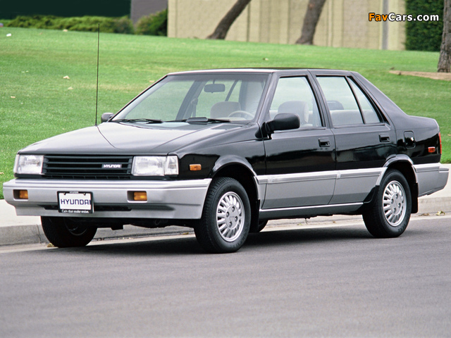 Hyundai Excel Sedan (X1) 1985–89 images (640 x 480)