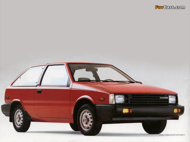 Hyundai Excel 3-door US-spec (X1) 1985–87 photos (640 x 480)