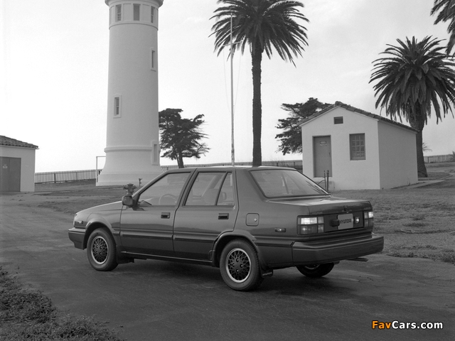 Hyundai Excel Sedan (X1) 1985–89 pictures (640 x 480)