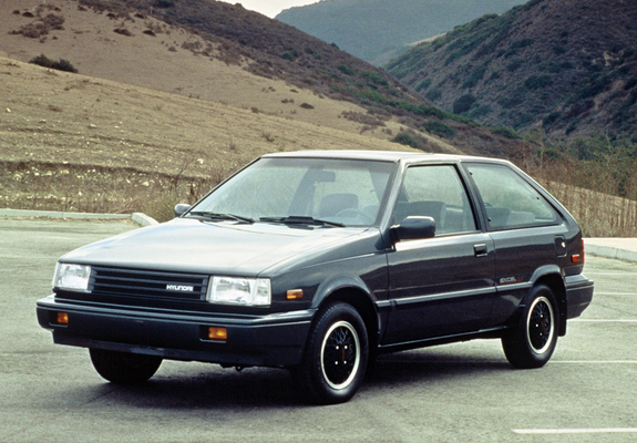 Hyundai Excel 3-door US-spec (X1) 1987–89 images