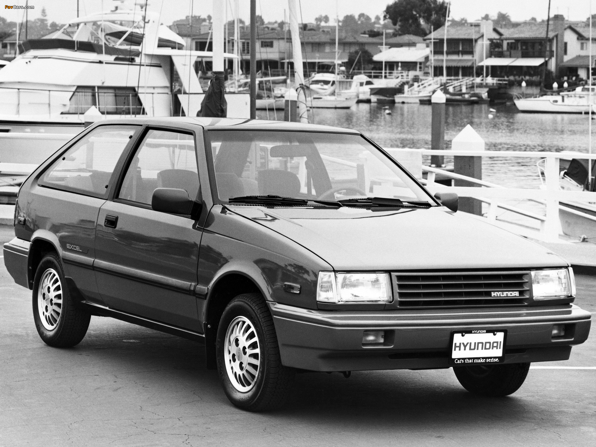 Hyundai Excel 3-door US-spec (X1) 1987–89 photos (2048 x 1536)