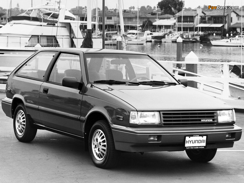 Hyundai Excel 3-door US-spec (X1) 1987–89 photos (800 x 600)