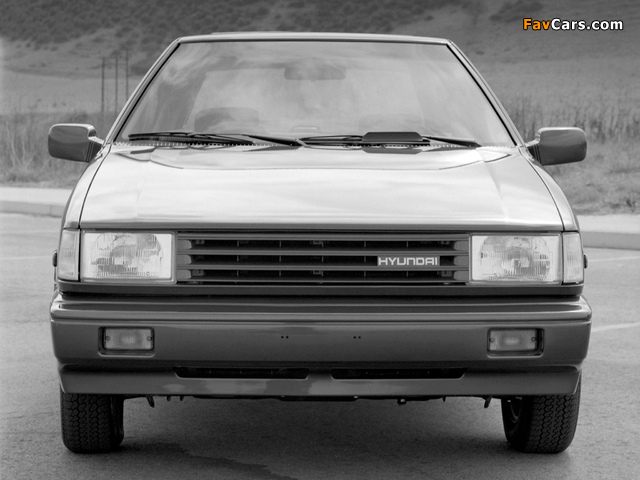 Hyundai Excel 3-door US-spec (X1) 1987–89 wallpapers (640 x 480)