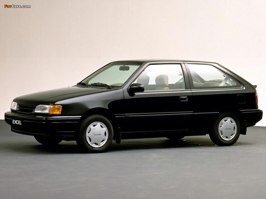 Hyundai Excel 3-door (X2) 1989–92 images (1024 x 768)