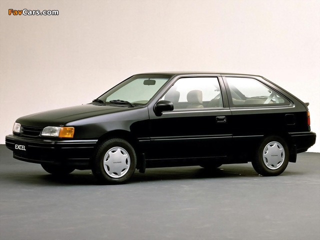 Hyundai Excel 3-door (X2) 1989–92 images (640 x 480)