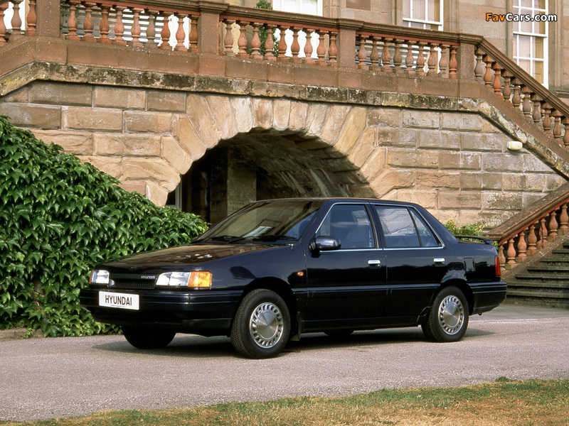 Hyundai Excel Sedan (X2) 1989–92 photos (800 x 600)
