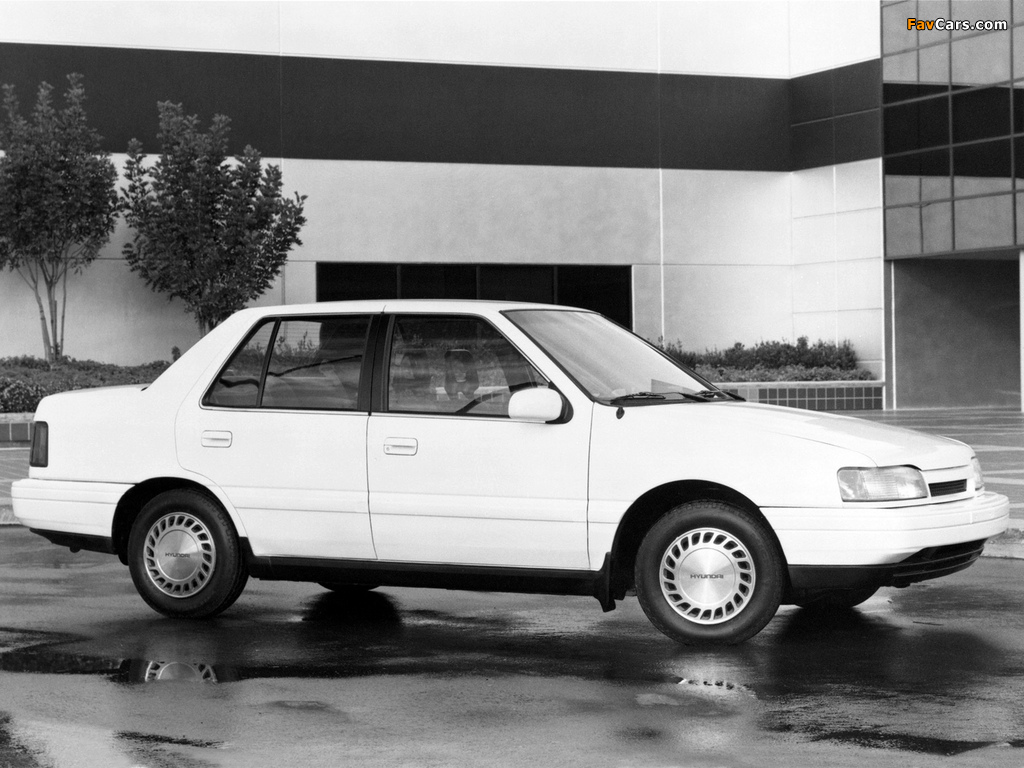 Hyundai Excel Sedan (X2) 1989–92 photos (1024 x 768)