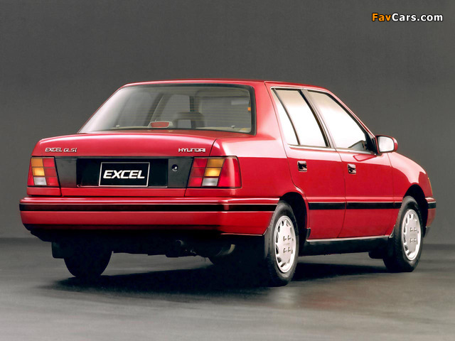 Hyundai Excel Sedan (X2) 1989–92 pictures (640 x 480)