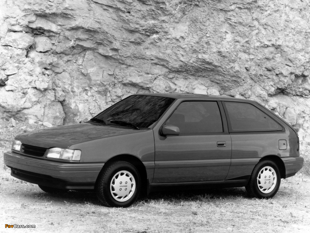 Hyundai Excel 3-door (X2) 1989–92 pictures (1024 x 768)