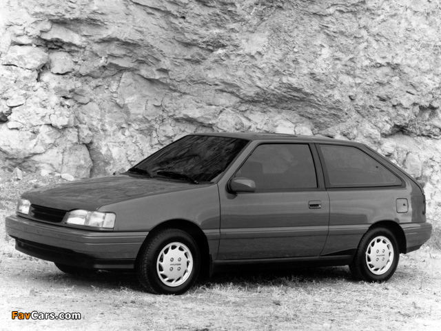 Hyundai Excel 3-door (X2) 1989–92 pictures (640 x 480)