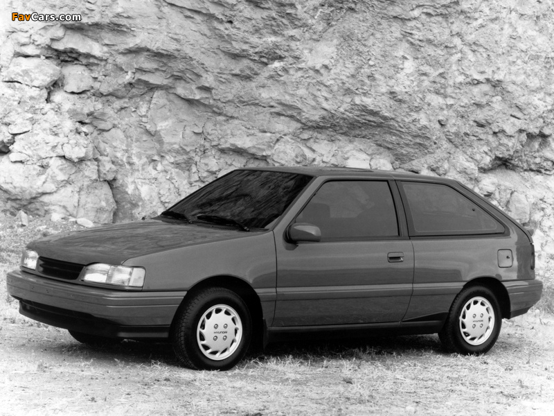 Hyundai Excel 3-door (X2) 1989–92 pictures (800 x 600)