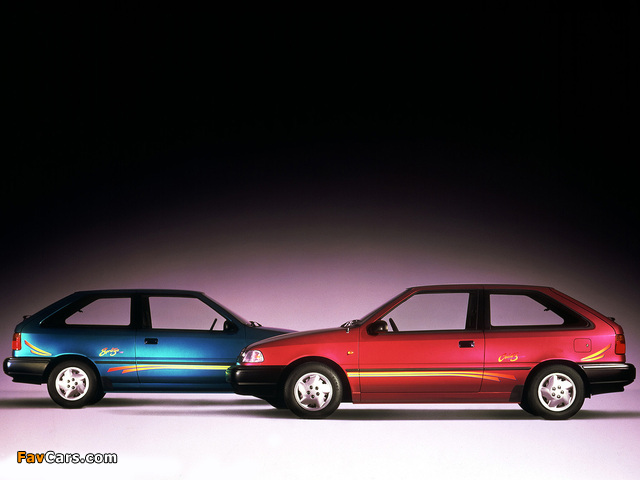 Hyundai Excel 3-door (X2) 1992–95 images (640 x 480)