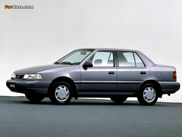 Hyundai Excel Sedan (X2) 1992–95 pictures (640 x 480)