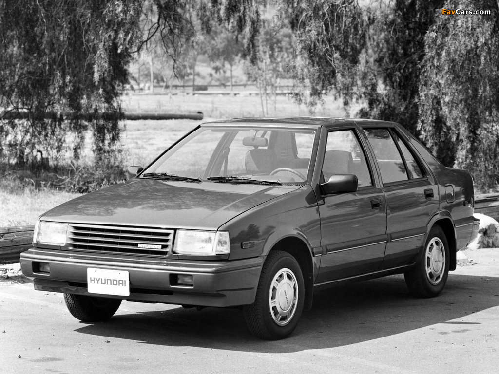 Images of Hyundai Excel Sedan (X1) 1985–89 (1024 x 768)
