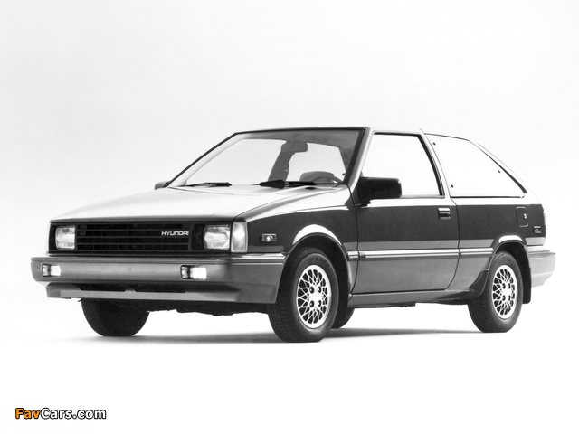 Pictures of Hyundai Excel 3-door US-spec (X1) 1985–87 (640 x 480)
