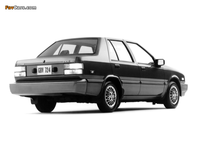 Hyundai Excel Sedan (X1) 1985–89 wallpapers (640 x 480)