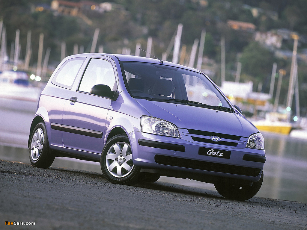 Hyundai Getz 3-door AU-spec 2002–05 wallpapers (1024 x 768)