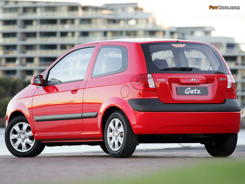 Pictures of Hyundai Getz 3-door AU-spec 2005–10 (800 x 600)