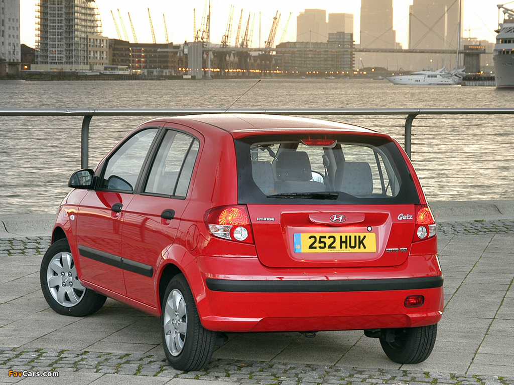 Hyundai Getz 5-door UK-spec 2002–05 wallpapers (1024 x 768)