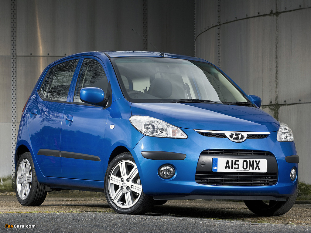 Hyundai i10 UK-spec 2007–10 wallpapers (1024 x 768)