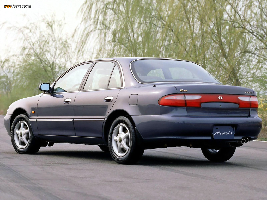 Hyundai Marcia 1995–98 wallpapers (1024 x 768)