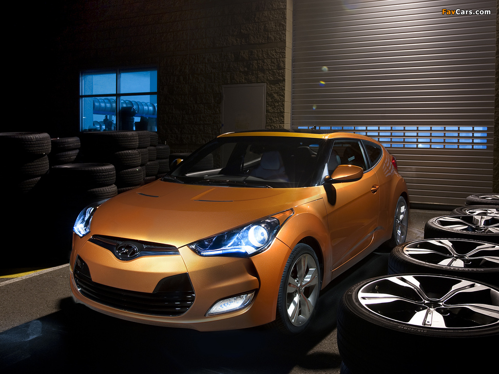 Hyundai Veloster US-spec 2011 wallpapers (1024 x 768)