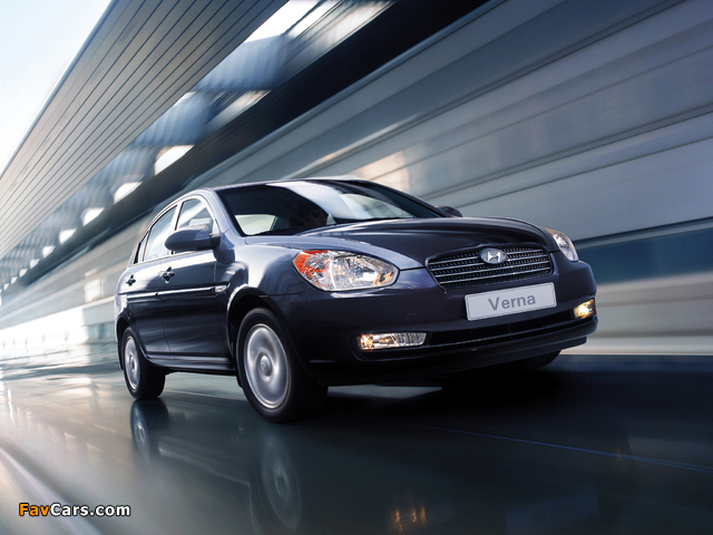 Hyundai Verna 2006–09 photos (640 x 480)