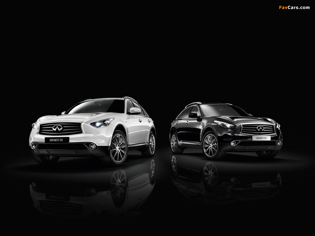 Infiniti FX Black and White (S51) 2013 wallpapers (1024 x 768)