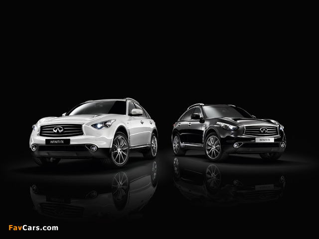 Infiniti FX Black and White (S51) 2013 wallpapers (640 x 480)