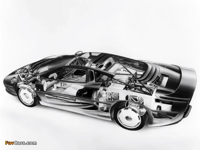 Jaguar XJ220 UK-spec 1992–94 wallpapers (640 x 480)