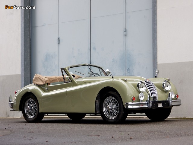 Jaguar XK140 Drophead Coupe 1954–57 wallpapers (640 x 480)