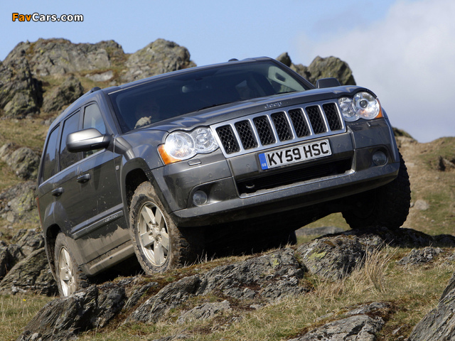 Jeep Grand Cherokee Overland UK-spec (WK) 2008–10 wallpapers (640 x 480)