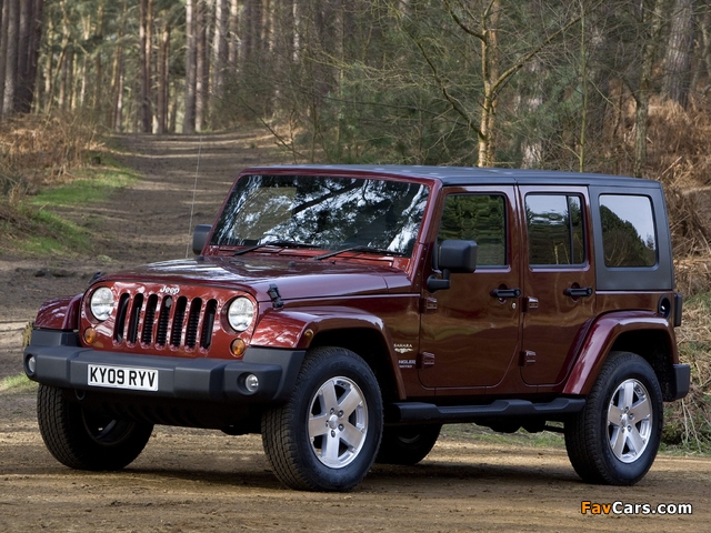 Jeep Wrangler Unlimited Sahara UK-spec (JK) 2007–11 photos (640 x 480)