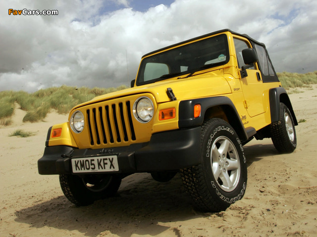 Pictures of Jeep Wrangler Sport UK-spec (TJ) 1997–2006 (640 x 480)