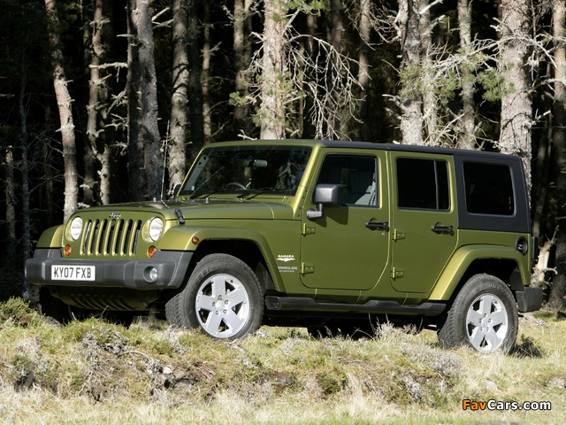 Pictures of Jeep Wrangler Unlimited Sahara UK-spec (JK) 2007–11 (640 x 480)